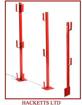 Hacketts Stairwell Posts - Corner Post with Base Plate, Centre Post with Base Plate, Edge Protector Post