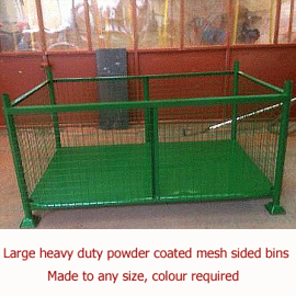 Heavy Duty Mesh Sided Bins - Hacketts Ltd, Dudley